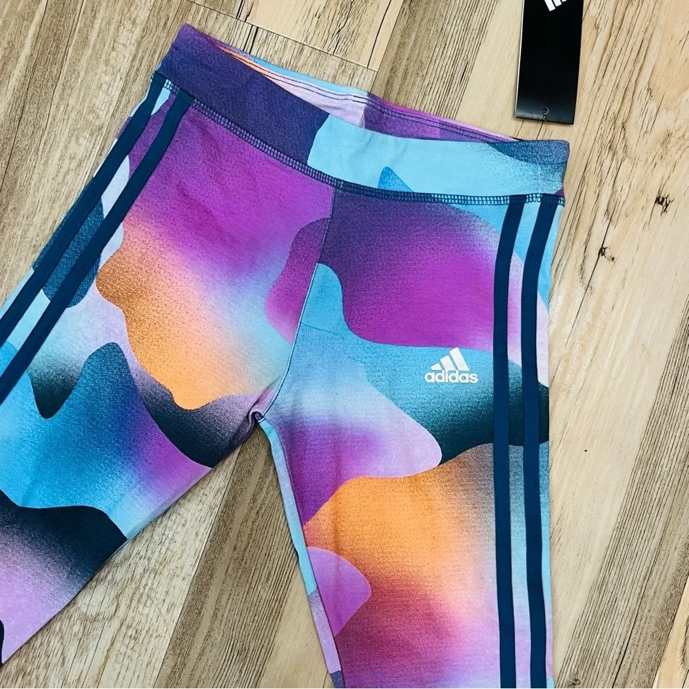 NWT adidas Girls' Aeroready Performance Long Tights sz small - Picture 2 of 5